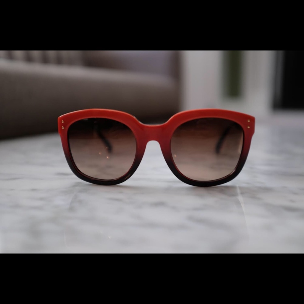 Coach Orange Blue Gradient Sunglasses